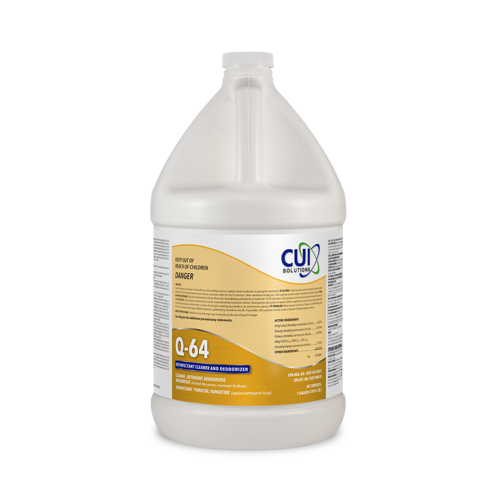 Preparing your home for cold and flu season using Q-64 Disinfectant Cleaner and Deodorizer