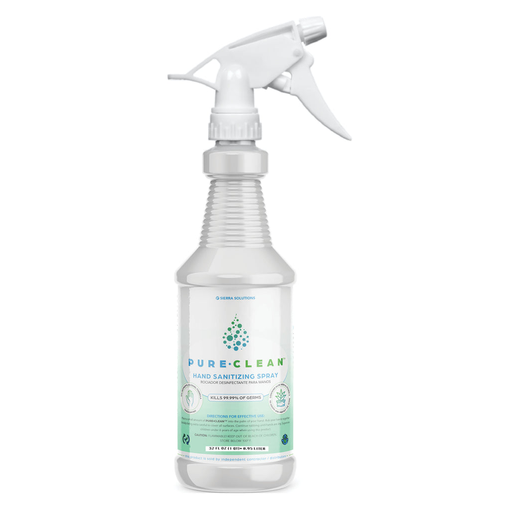 Hand Spray Clean PURE•CLEAN™ Hand Sanitizing Spray-70% Isopropyl Alcohol – Sierra Solutions