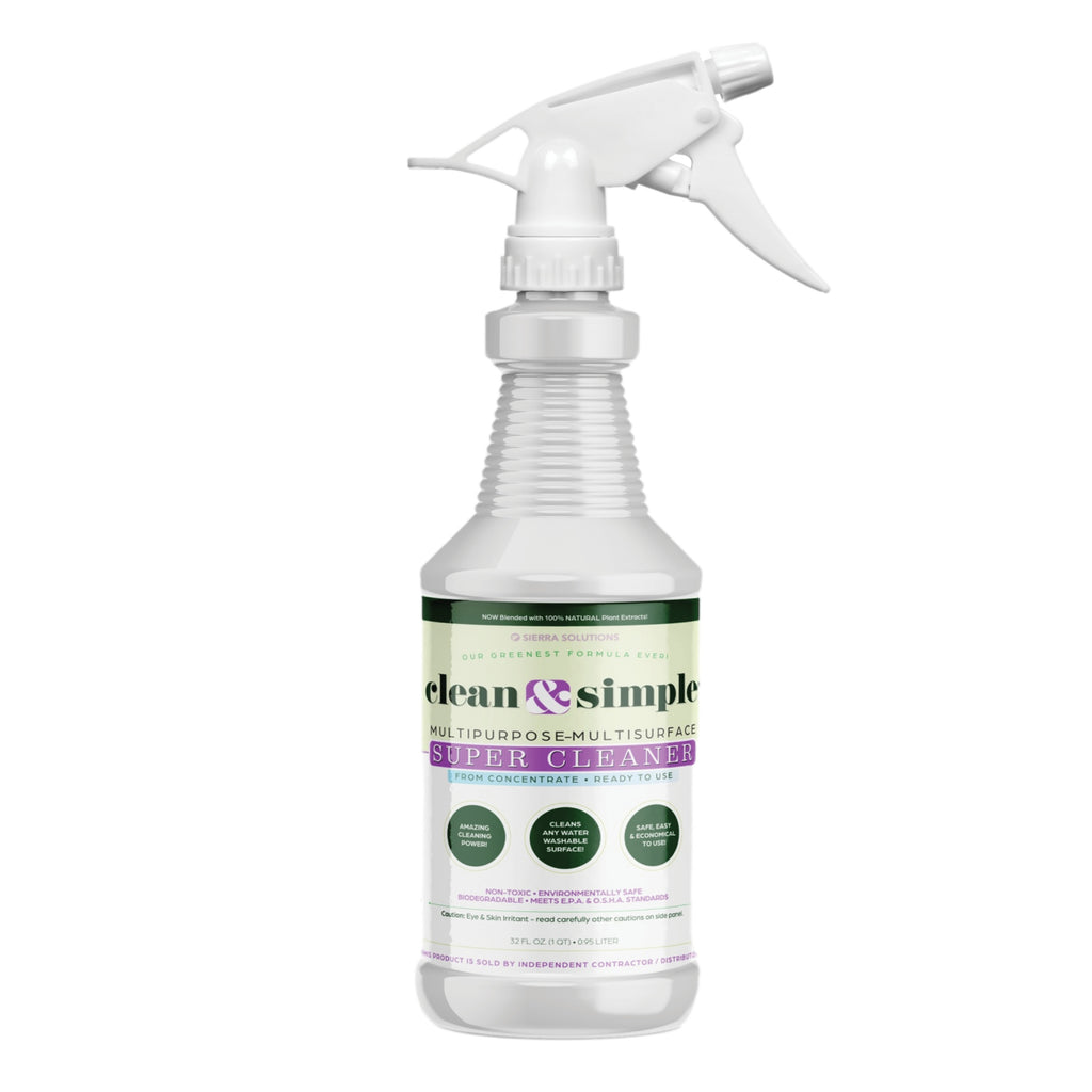 Empty (32 oz.) Quart Mixing Bottle w/ Trigger Sprayer