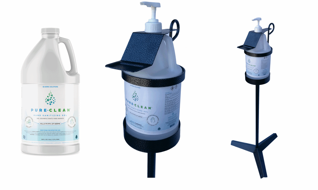 COMBO SPECIAL!!! PURE•CLEAN™ Hand Sanitizing Gel and Awesome Dispensing Stand!
