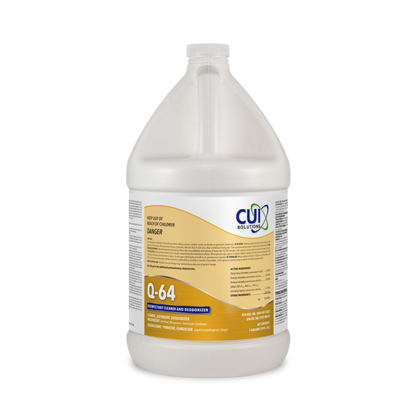"Q-64 Disinfectant Cleaner & Deodorizer Concentrate - Makes 64 Gallons of Surface Disinfectant per Gallon!"