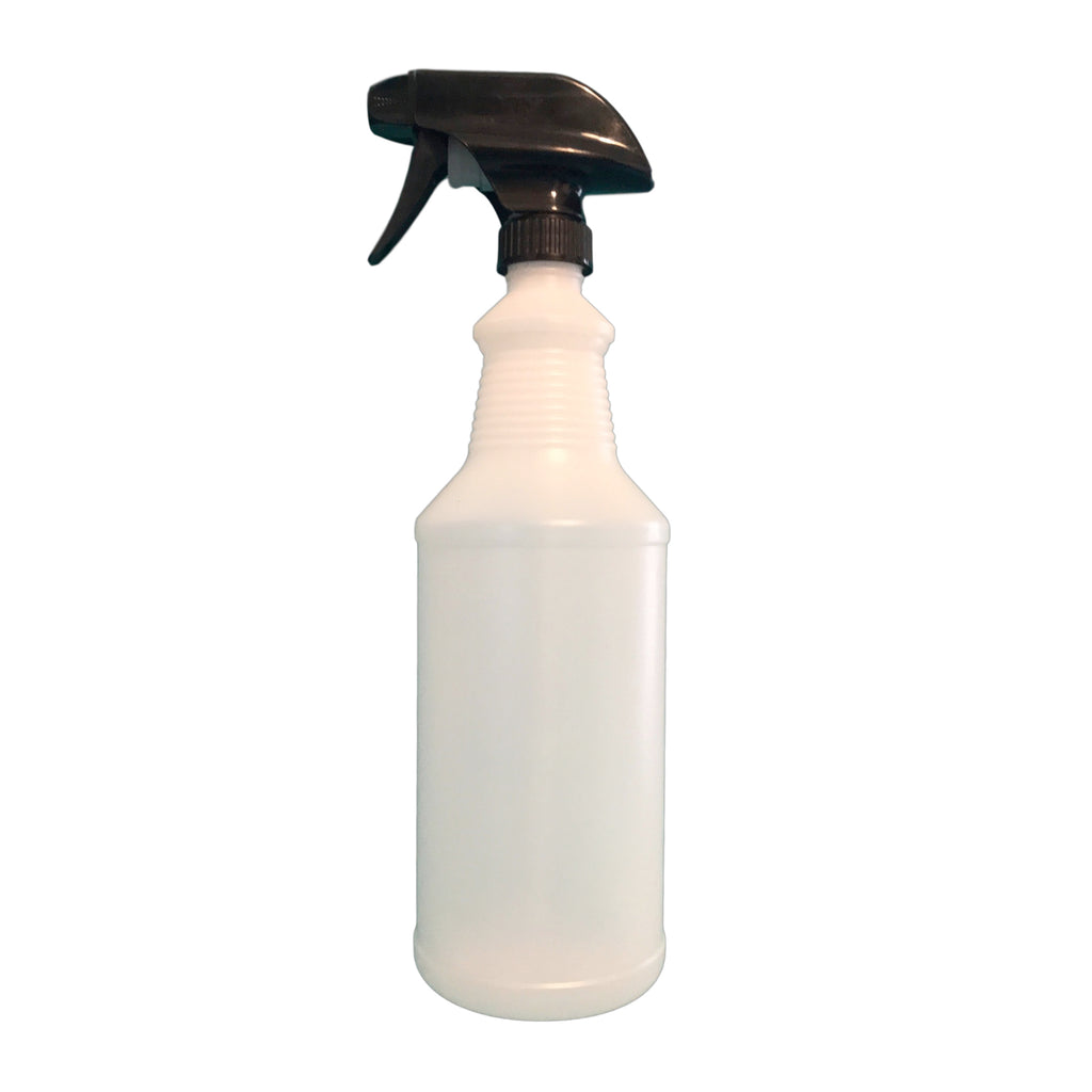 One Quart Natural Plastic Bottle w/ Trigger Sprayer